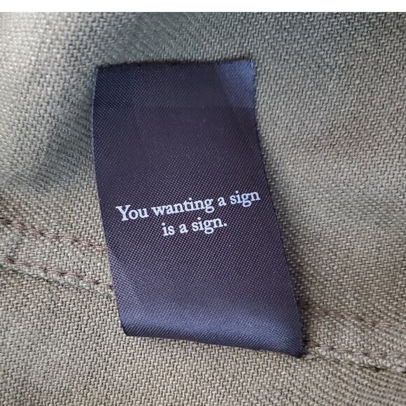 Wyeth Jacey Barn Jacket Chore Coat Army Green Corduroy Trim Full Zip Size Large - Picture 12 of 12